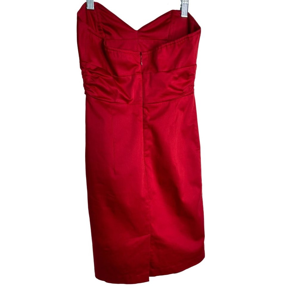 21 by Rue21 Red Strapless Sweetheart Neckline Dress Women’s Size Small Cocktail - Picture 3 of 8
